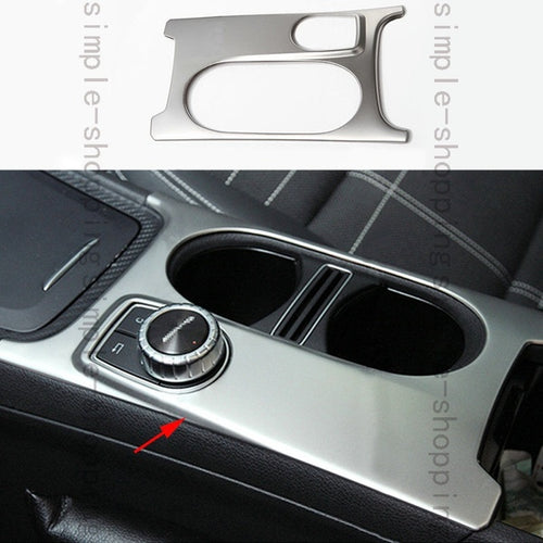 Stainless Cup Holder Cover Frame Trim For Mercedes-Benz GLA Class X156 2014-2019