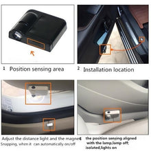 Load image into Gallery viewer, 2Pcs Car Led Light Wireless Car Door Led Welcome Laser Projector Logo Light Ghost Shadow Light Lamp Logos