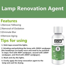 Load image into Gallery viewer, 2019 New HGKJ-8 HGKJ-11 20ml/50ml Headlight Lens Restoration System Auto Lens Repair Car Lens Cleaner